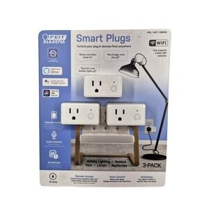 Feit Electric Smart Plugs 3-Pack WiFi Alexa Google Siri 15A Indoor Timer Remote